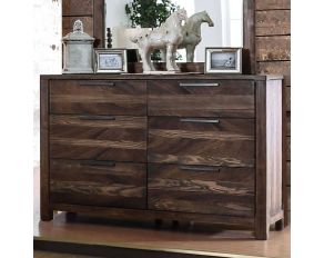 Furniture of America Hankinson Dresser in Rustic Natural Tone Finish