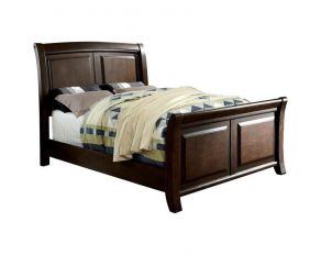 Furniture of America Litchville California King Bed in Brown Cherry Finish