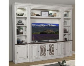 Provence 4 Piece Entertainment Wall in Vintage Alabaster