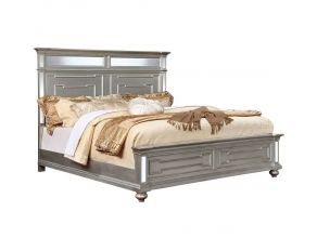 Furniture of America Salamanca Queen Bed in Silver Finish