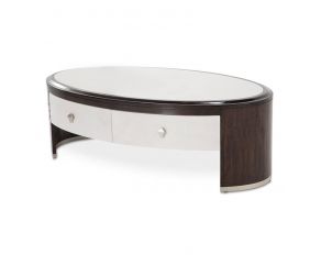 Paris Chic Oval Cocktail Table in Espresso
