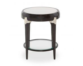 Paris Chic Round Accent Table in Espresso