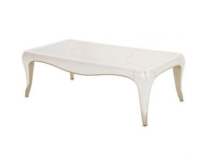 London Place Rectangular Cocktail Table in Creamy Pearl