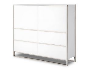 State St. Metal Storage Cabinet in Glossy White