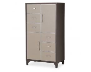 21 Cosmopolitan 6 Drawer Chest in Pebble Grain Taupe/Umber