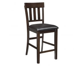 Ashley Furniture Haddigan Upholstered Barstool in Dark Brown - Set of 2