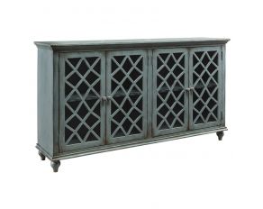 Ashley Furniture Mirimyn Door Accent Cabinet in Antique Teal