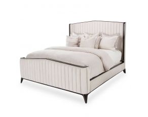Paris Chic California King Channel Tufted Panel Bed in Espresso