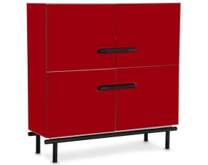 State St. Accent Cabinet with Leg in Saffron