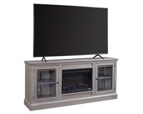 Churchill 76 Inch Fireplace Console in Smokey Grey