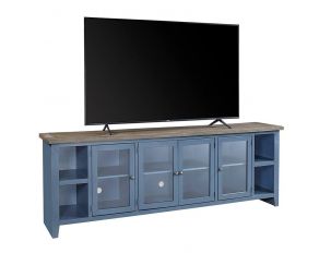 Eastport 97 Inch Console with 4 Doors in Malta Blue