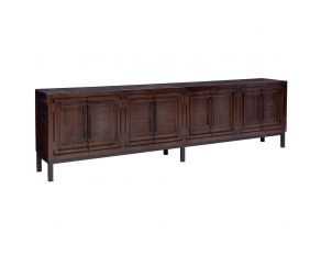 Zander 112 Inch Console with 8 Doors in Umber