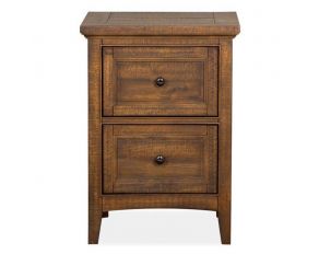 Bay Creek Wood Small Drawer Nightstand in Toasted Nutmeg