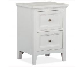 Heron Cove Wood Small Drawer Nightstand in Chalk White