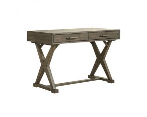 Crescent Creek Writing Desk in Weathered Gray with Distressing