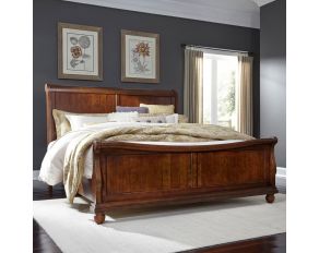 Rustic Traditions California King Sleigh Bed in Rustic Cherry Finish