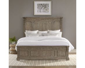 Town and Country Queen Panel Bed in Dusty Taupe Finish