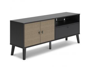 Charlang 59 Inch TV Stand in Black and Beige