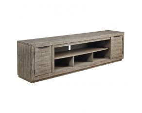 Krystanza 92 Inch TV Stand in Weathered Gray