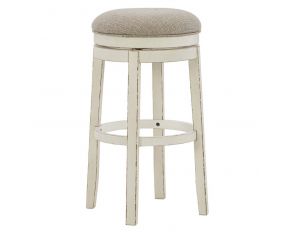 Realyn Bar Height Bar Stool in Chipped White