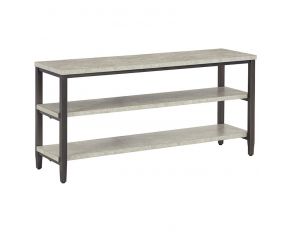 Shybourne Sofa Table in Gray and Aged Bronze