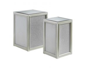 Traleena Set of 2 Nesting End Table in Silver