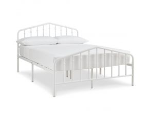 Trentlore Full Metal Bed in White