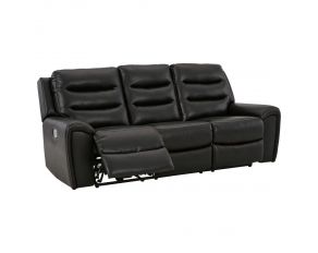 Warlin Power Reclining Sofa in Black