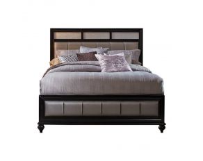 Barzini King Upholstered Bed in Black And Grey