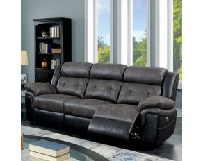 Brookdale Power Motion Sofa in Gray and Black