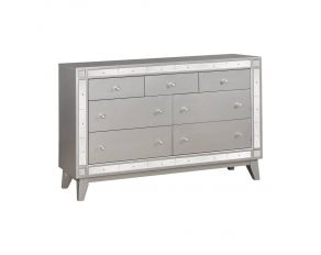 Leighton 7 Drawer Dresser in Metallic Mercury