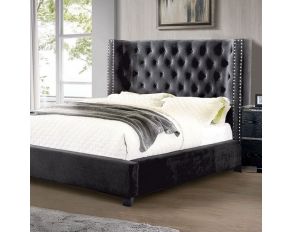 Cayla Queen Bed in Dark Gray