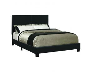 Mauve Queen Upholstered Bed in Black