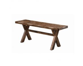 Alston X-Shaped Dining Bench in Knotty Nutmeg