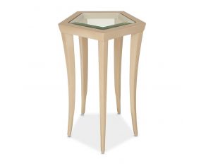 La Rachelle Chairside Table in Medium Champagne