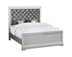 Eleanor Upholstered Queen Bed in Metallic Mercury