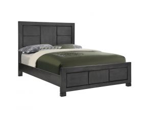 Lorenzo King Panel Bed in Dark Grey