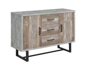 Accent Cabinet in Cement and Weathered Oak