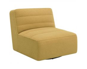 Swivel Armless Chair in Mustard