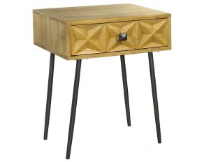 Wooden Accent Table in Natural Mango