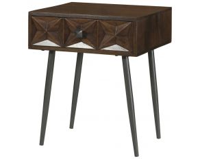 Wooden Accent Table in Dark Coffee Brown