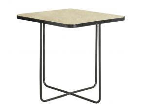 Elyna Accent Table in Travertine and Black