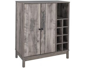 Wooden Wine Cabinet in Weathered Acacia