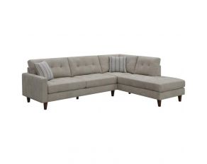 Barton Stationary Sectional in Toast Brown