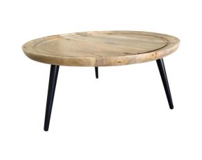 Round Coffee Table in Natural Black