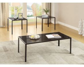 3-Piece Occasional Table Set in Warm Medium Brown