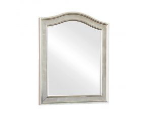 Bling Game Arched Top Vanity Mirror in Metallic Platinum