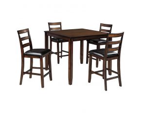 Ashley Furniture Coviar Drum Counter Table Set in Brown