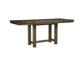 Ashley Furniture Moriville Rectangular Drum Counter Extension Table in Grayish Brown