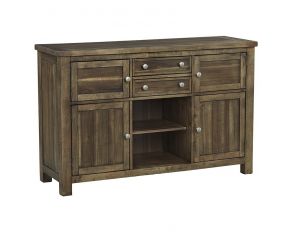 Ashley Furniture Moriville Dining Server in Grayish Brown